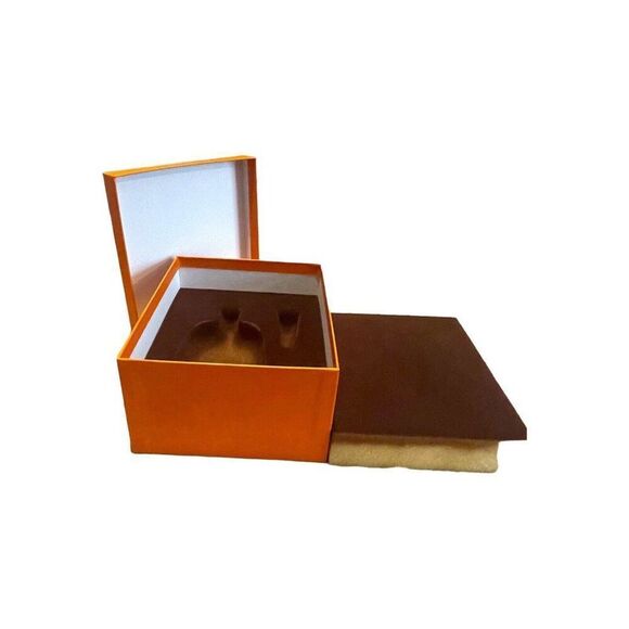 Authentic HERMES Paris Orange Empty Box 7”x8”x4” With Insert Removable Gift Set - Picture 4 of 8